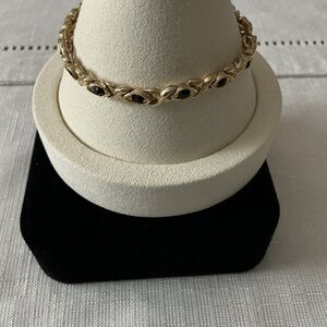 Black Gold Plated “XO” Link Bracelet